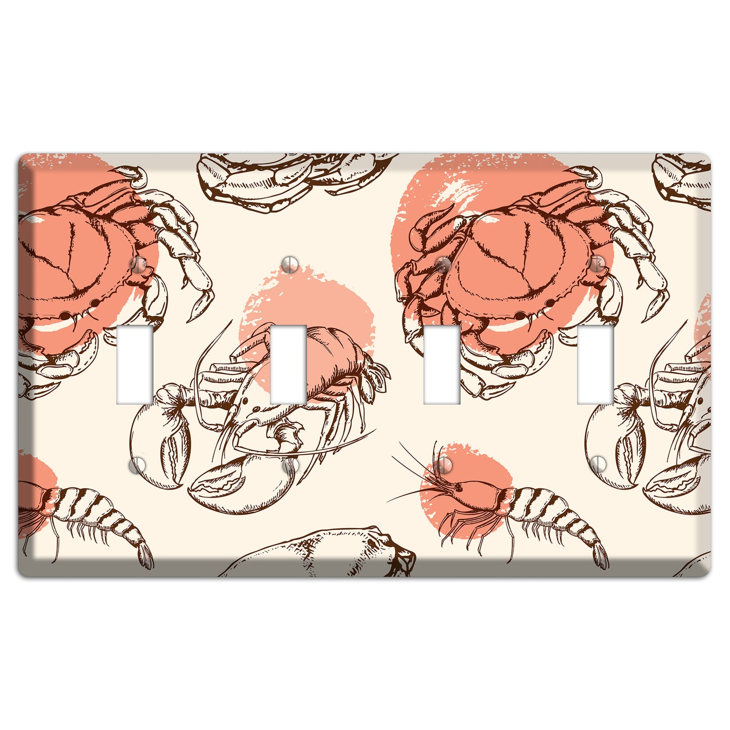 Red Crab 4 Toggle Wallplate