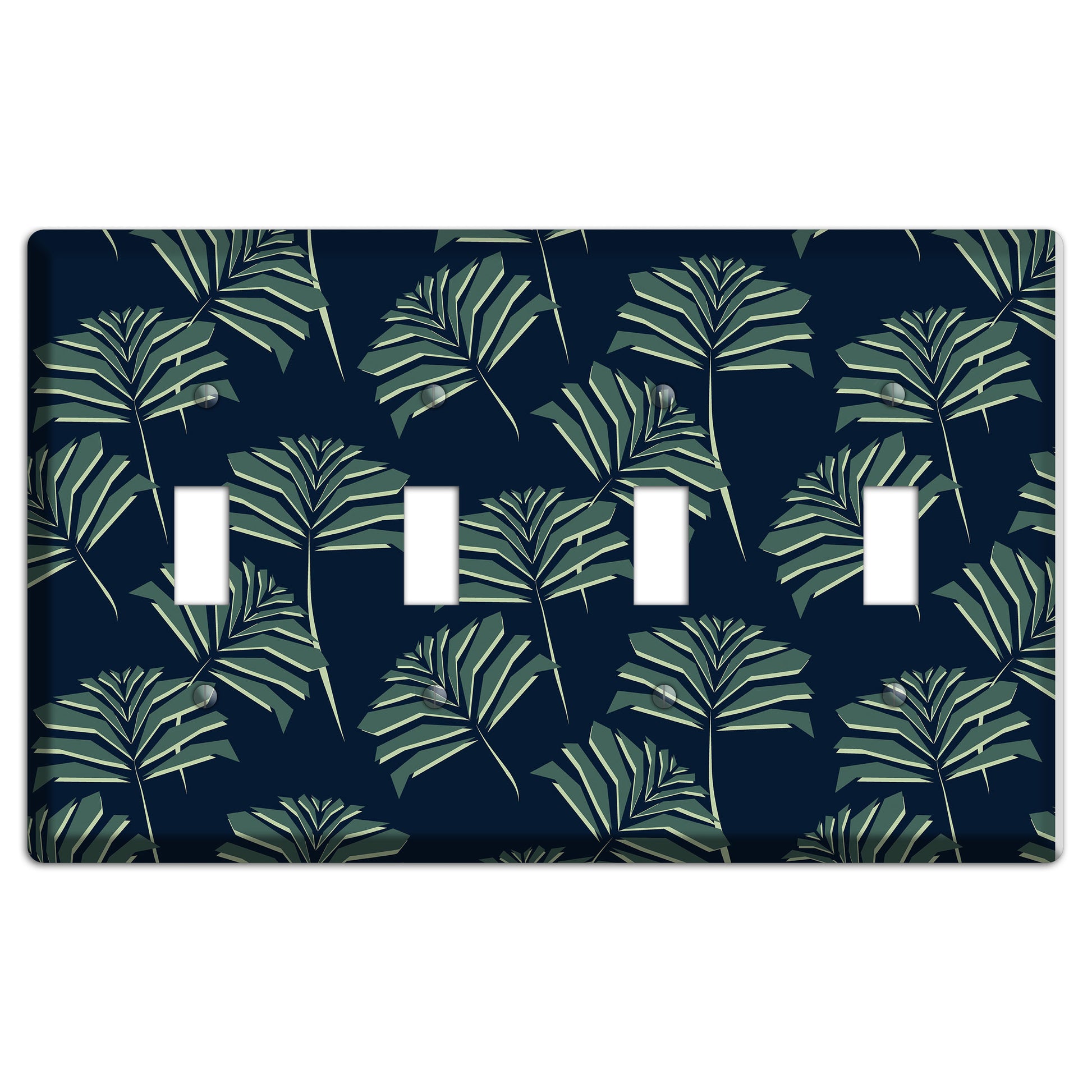 Leaves Style C 4 Toggle Wallplate