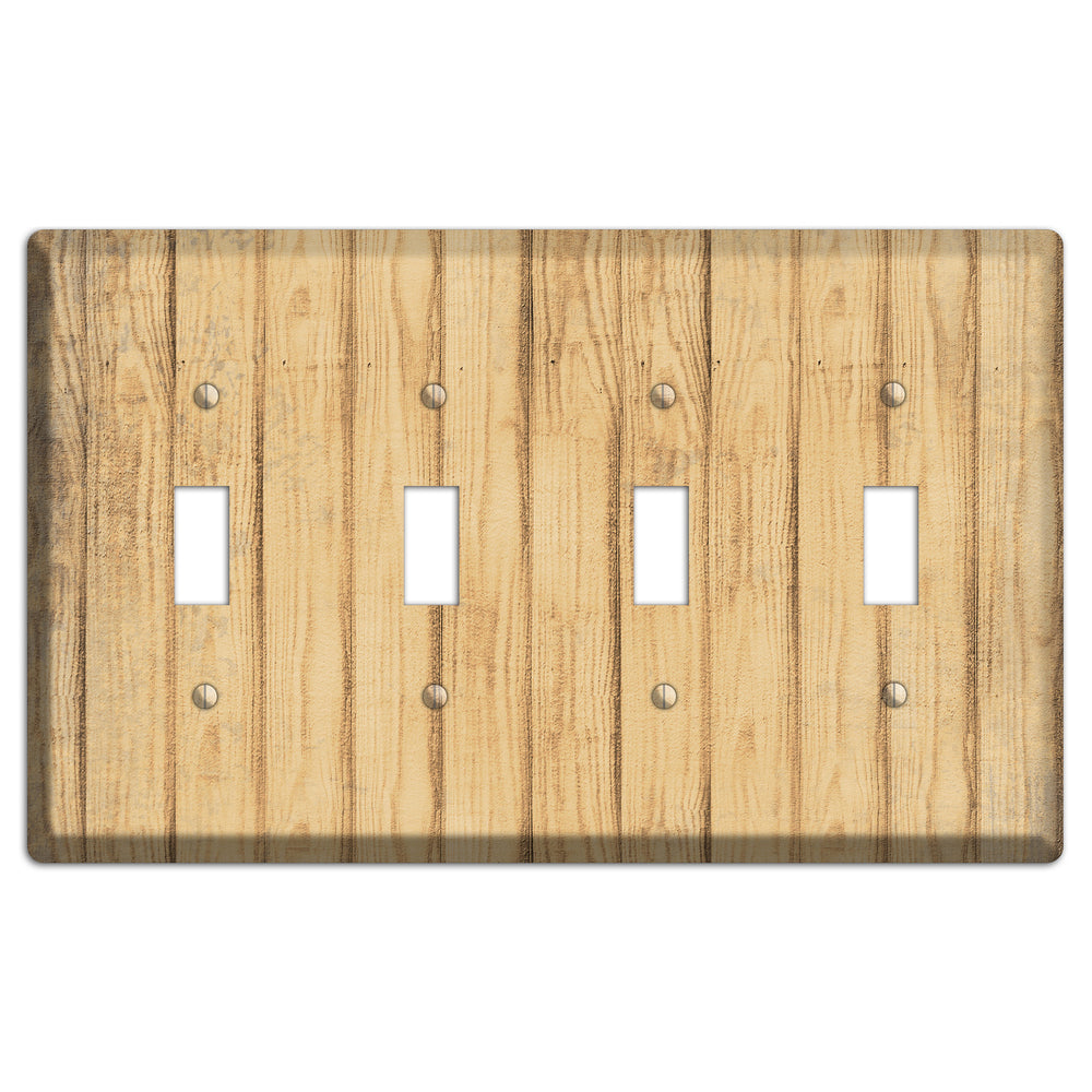 Twine Weathered Wood 4 Toggle Wallplate
