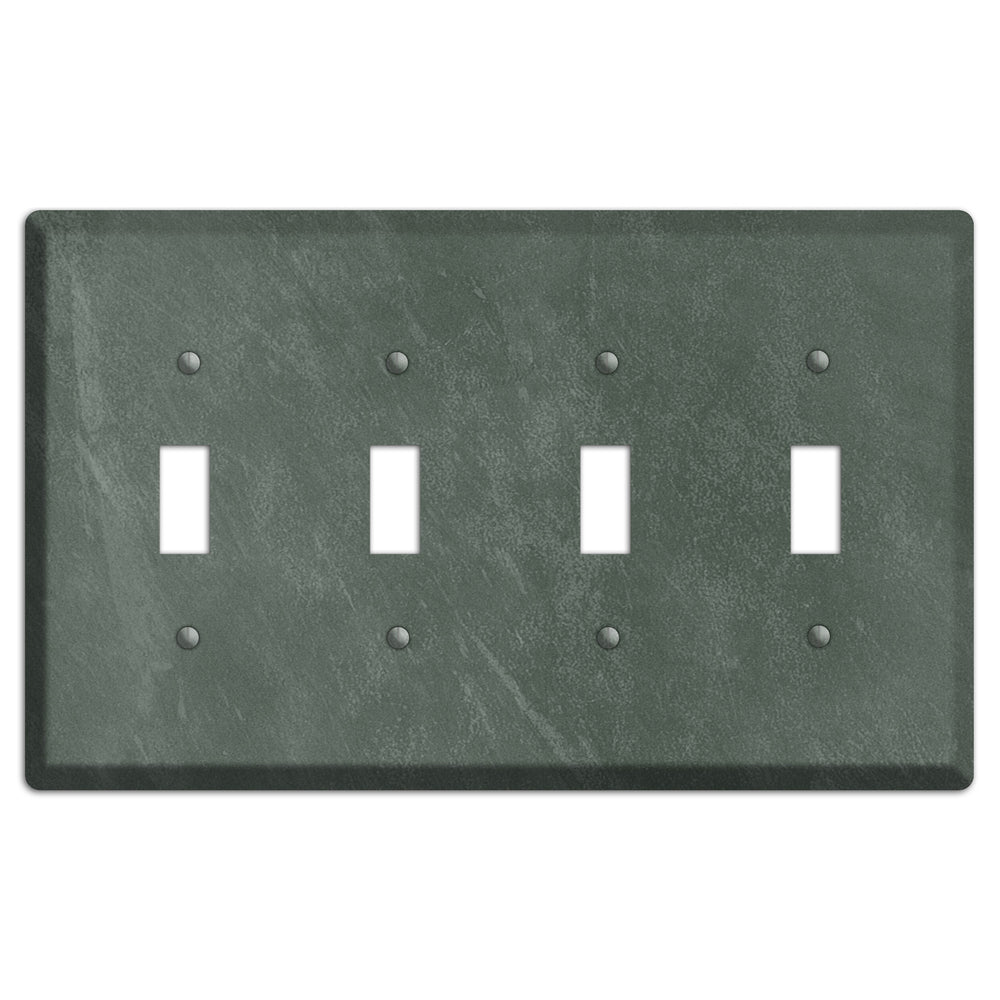 Chalk Dark Green 4 Toggle Wallplate