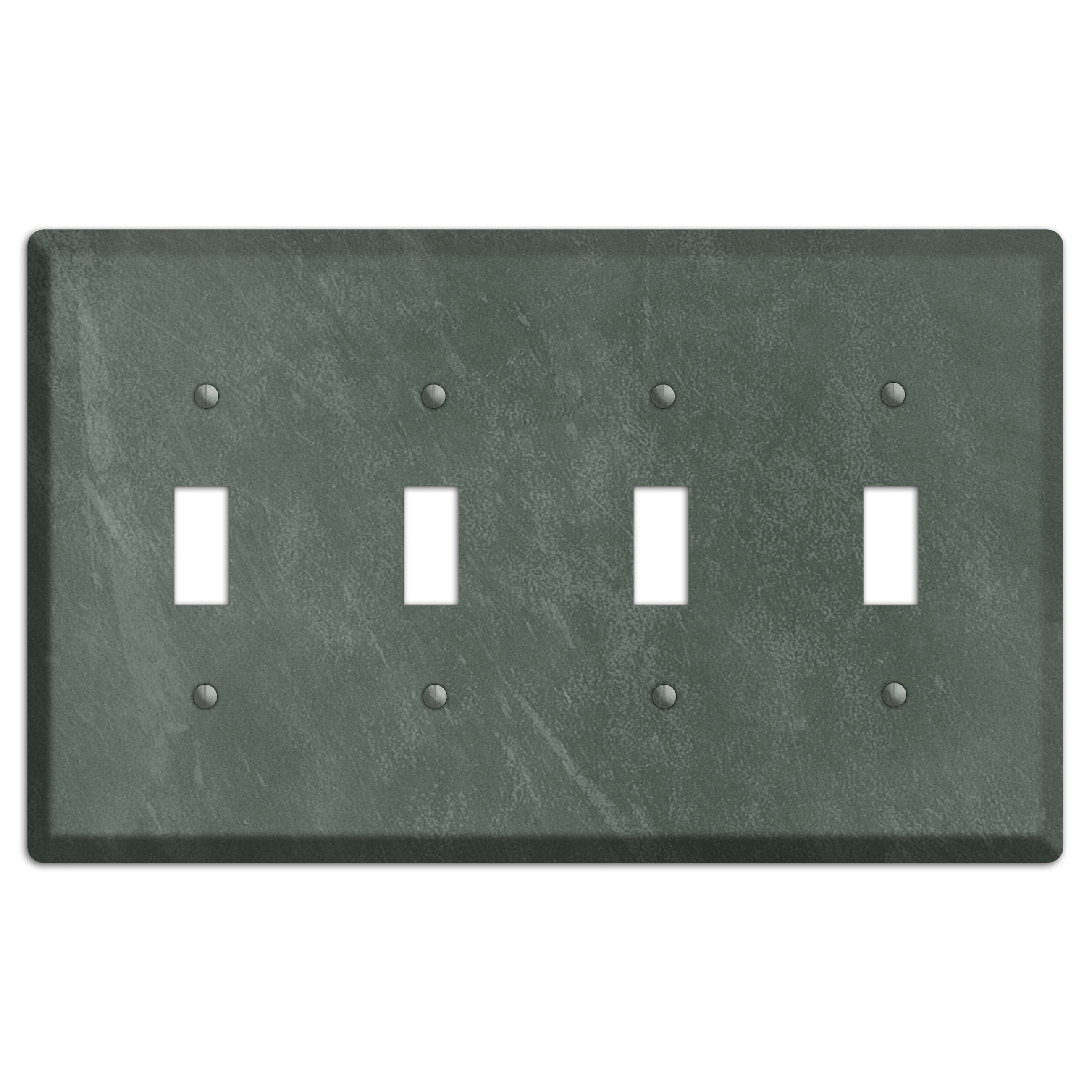 Chalk Dark Green 4 Toggle Wallplate
