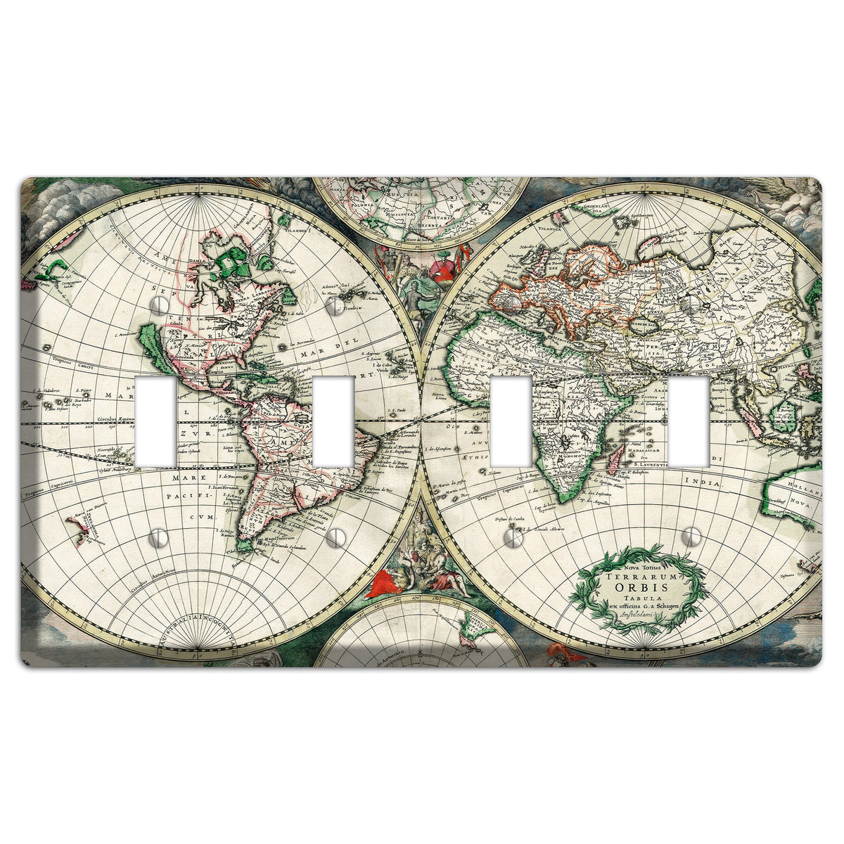 Global Map 4 Toggle Wallplate