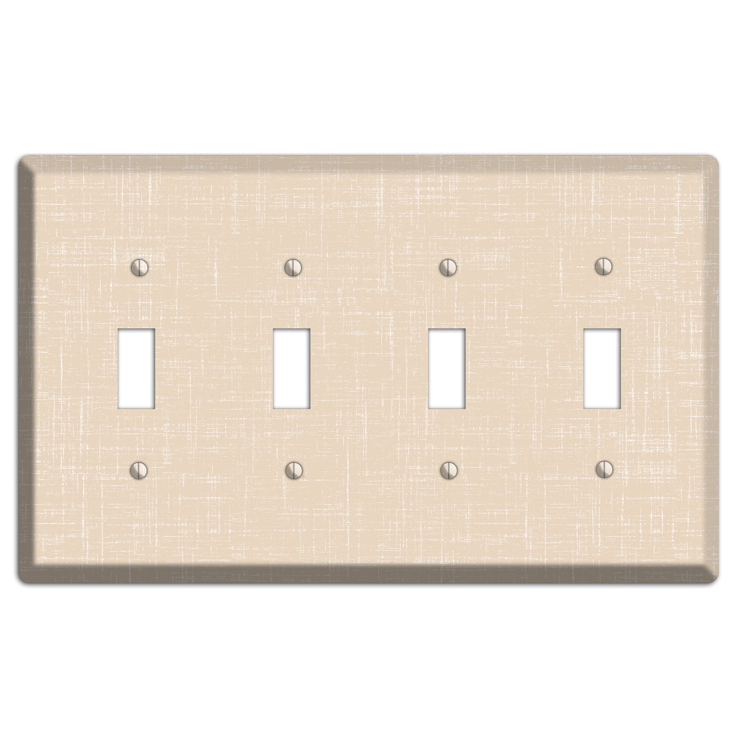 Double Spanish White Neutral Texture 4 Toggle Wallplate