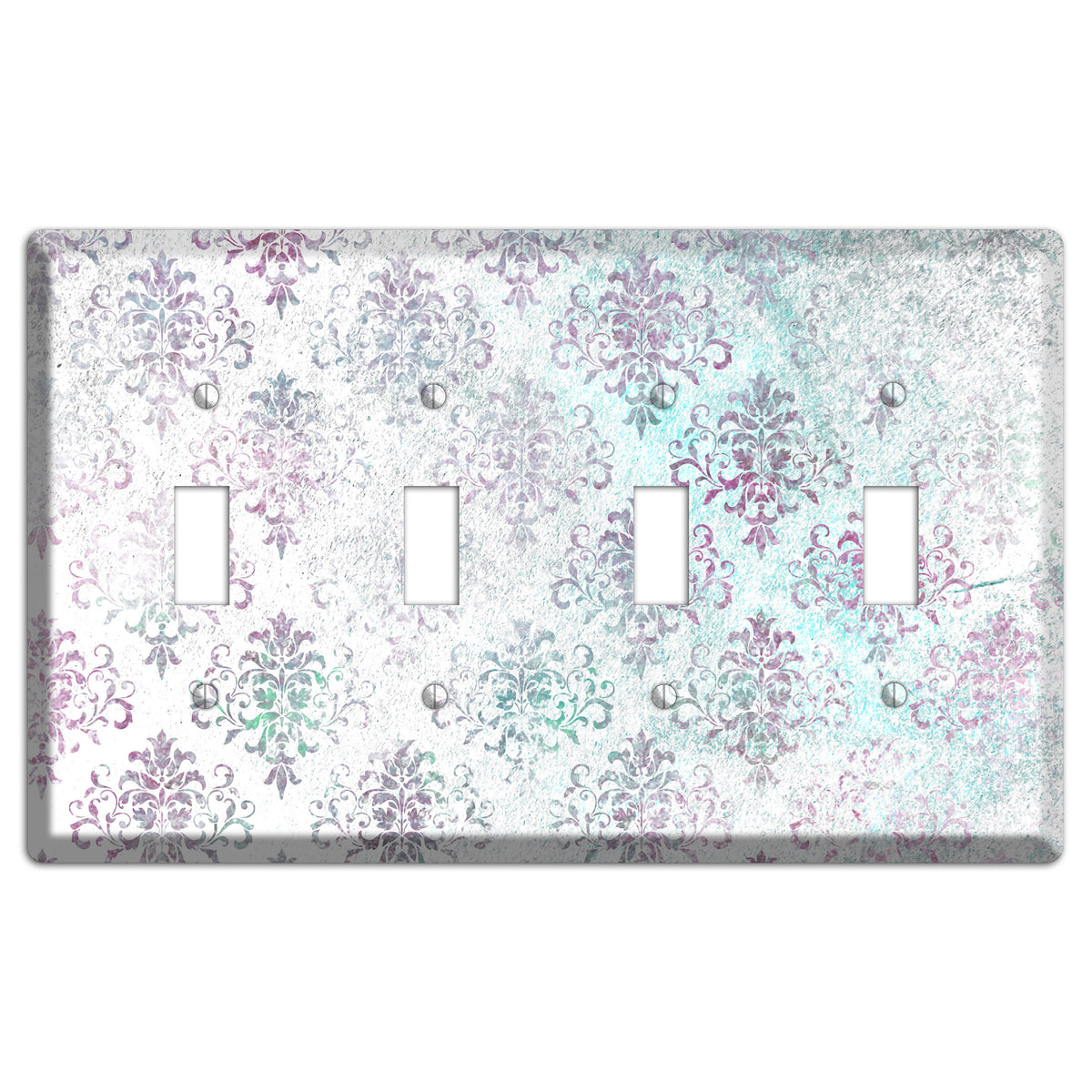 Tiara Whimsical Damask 4 Toggle Wallplate