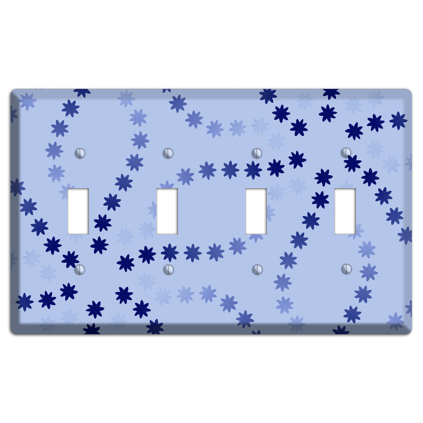 Periwinkle with Blue Constellation 4 Toggle Wallplate