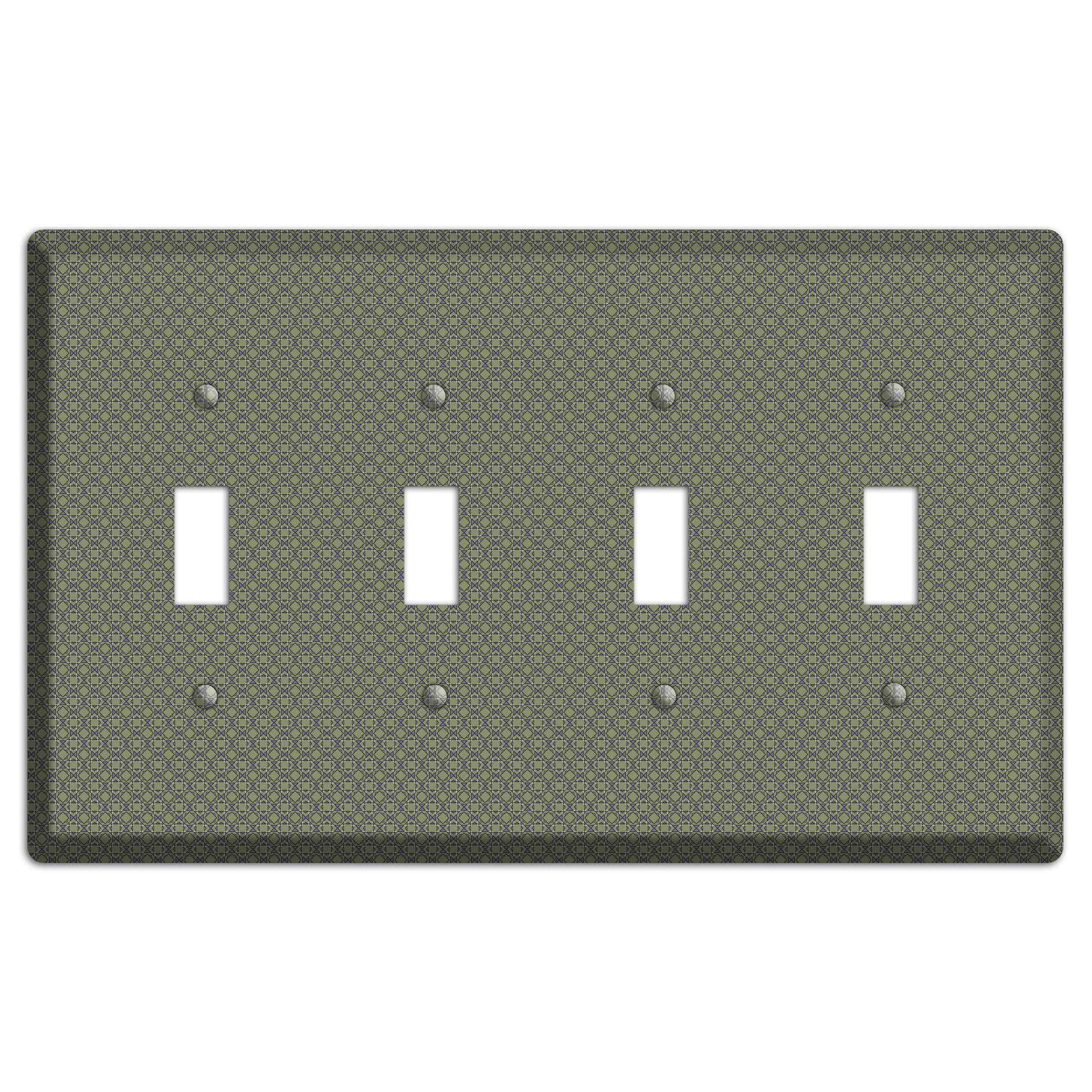 Multi Olive Foulard 4 Toggle Wallplate