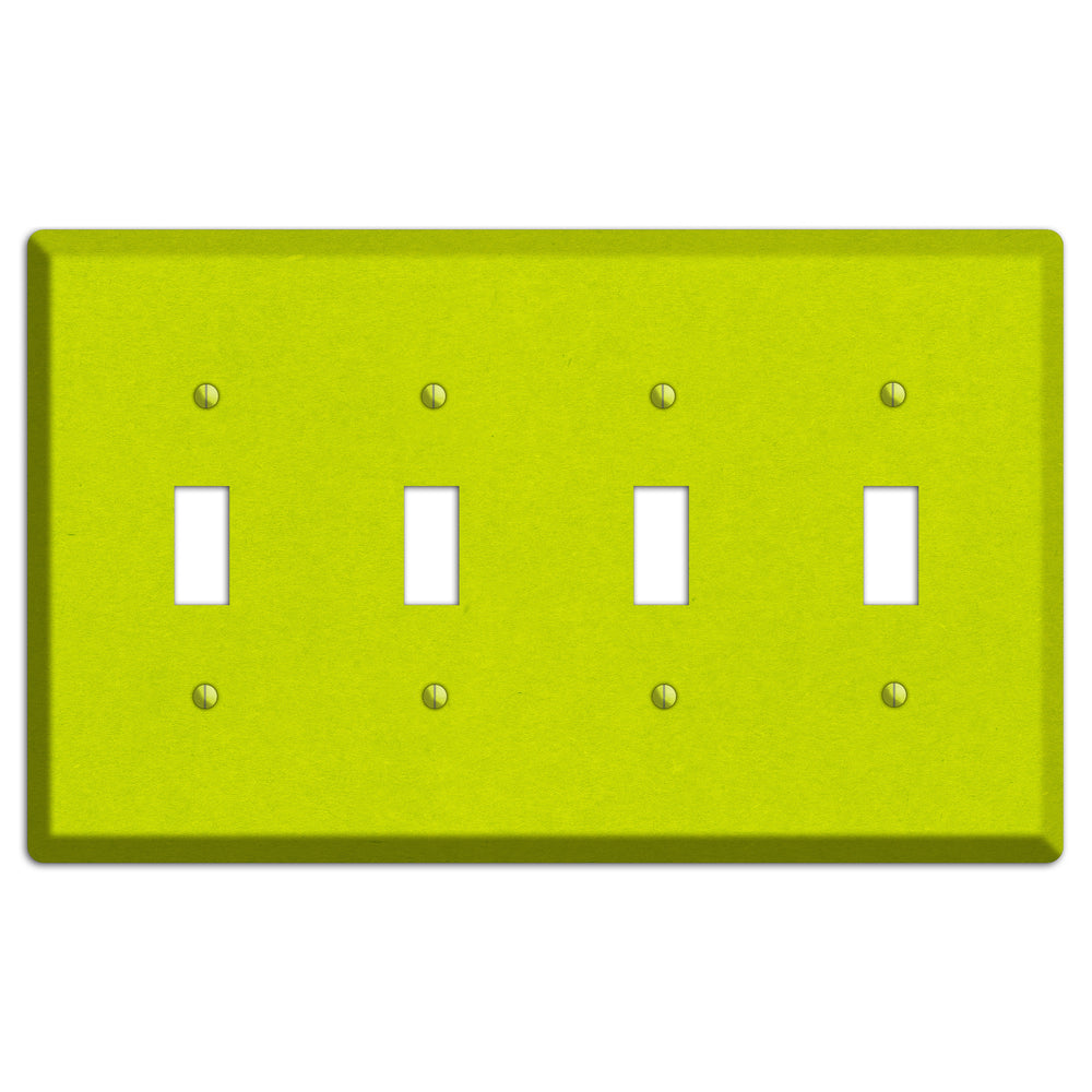 Electric Lime Kraft 4 Toggle Wallplate