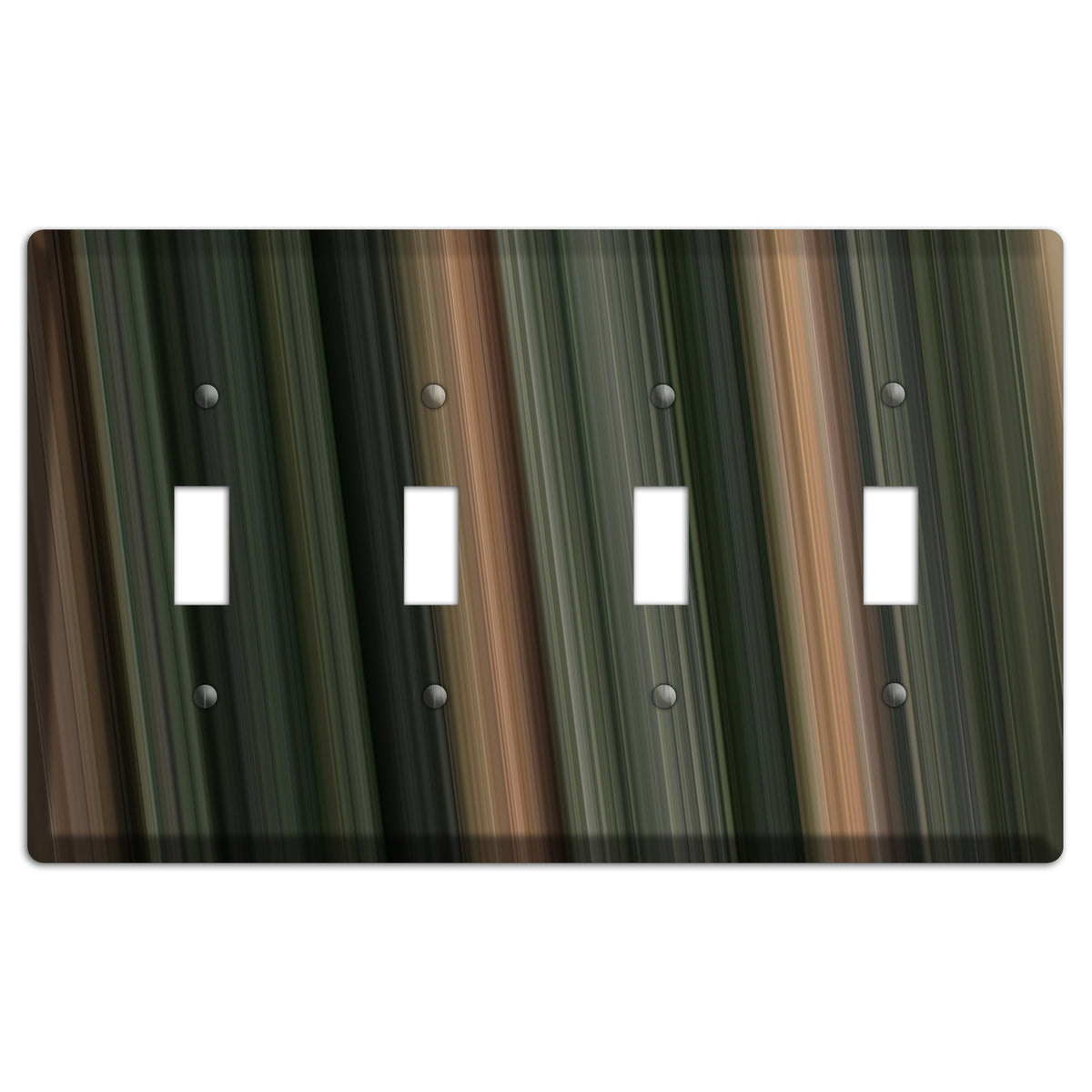 Multi Brown and Grey Ray of Light 4 Toggle Wallplate