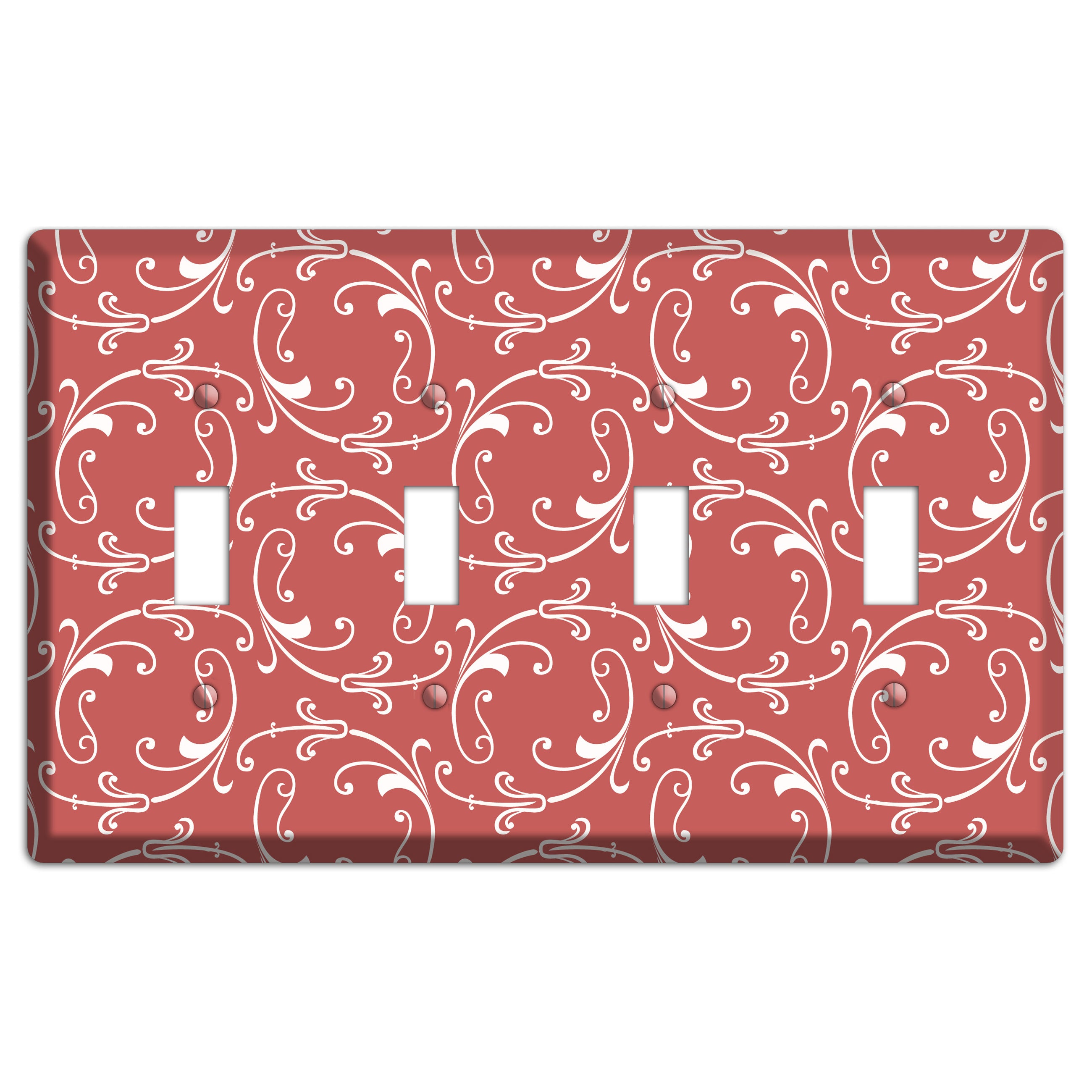 Brick Victorian Sprig 4 Toggle Wallplate