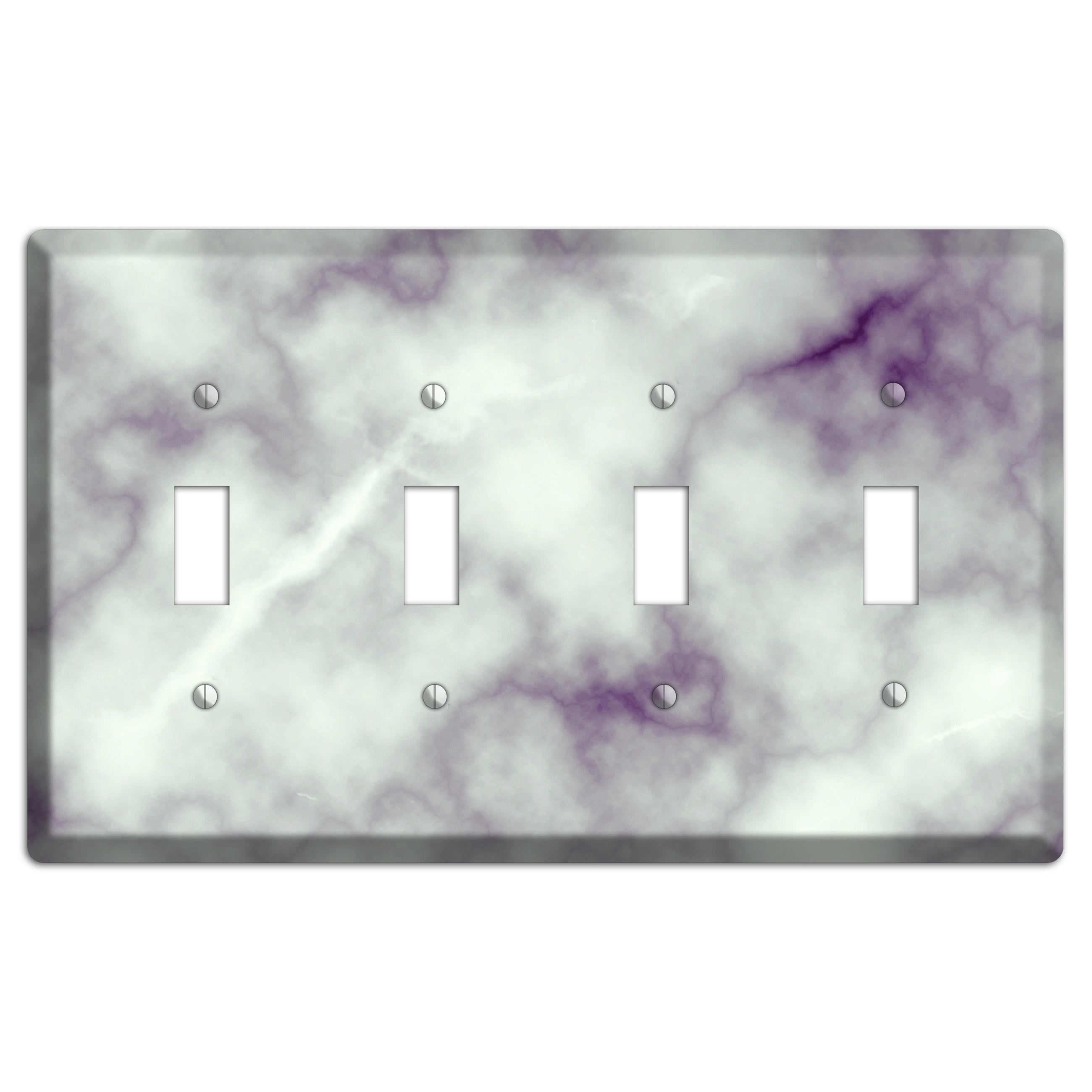 Gray Nurse Marble 4 Toggle Wallplate