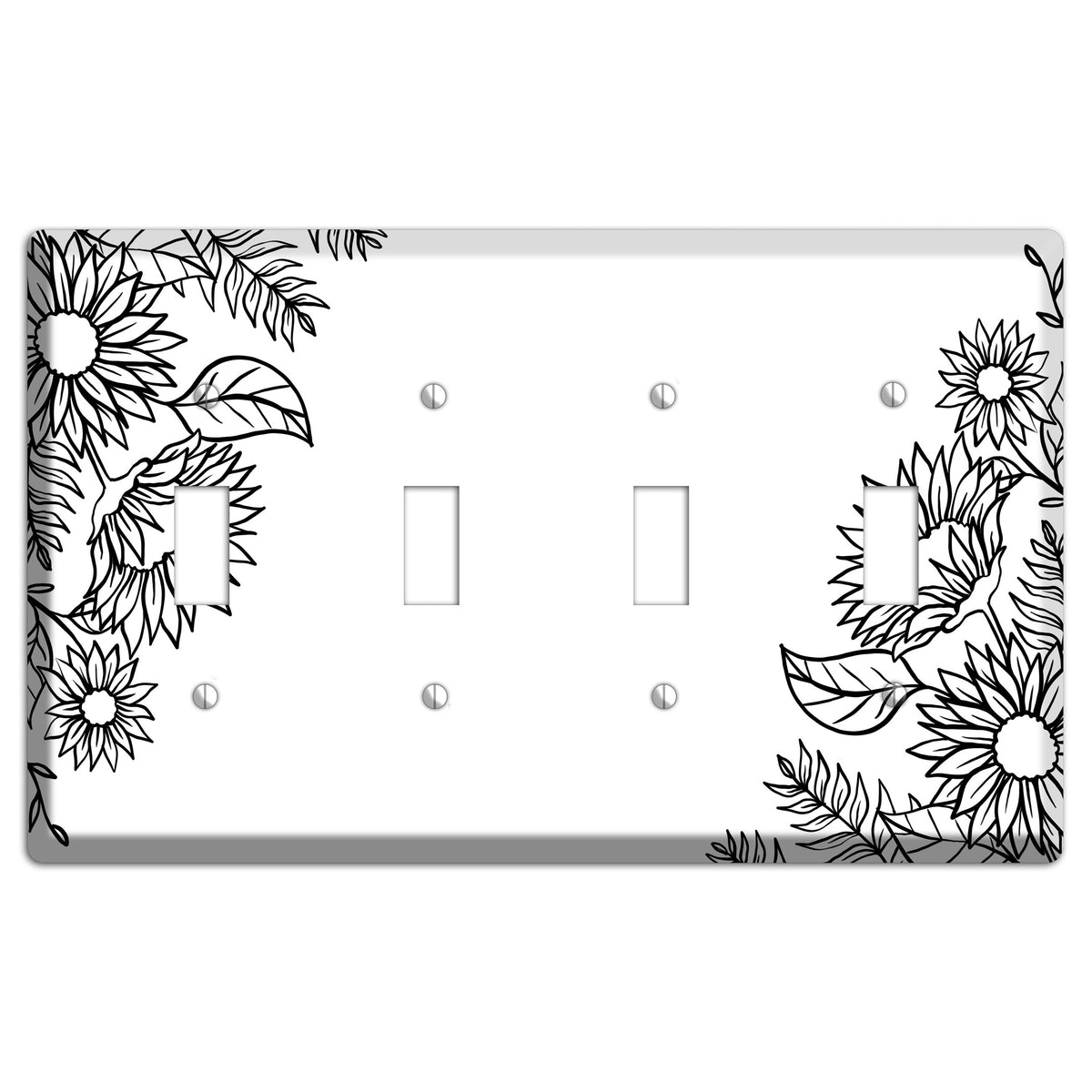 Hand-Drawn Floral 5 4 Toggle Wallplate