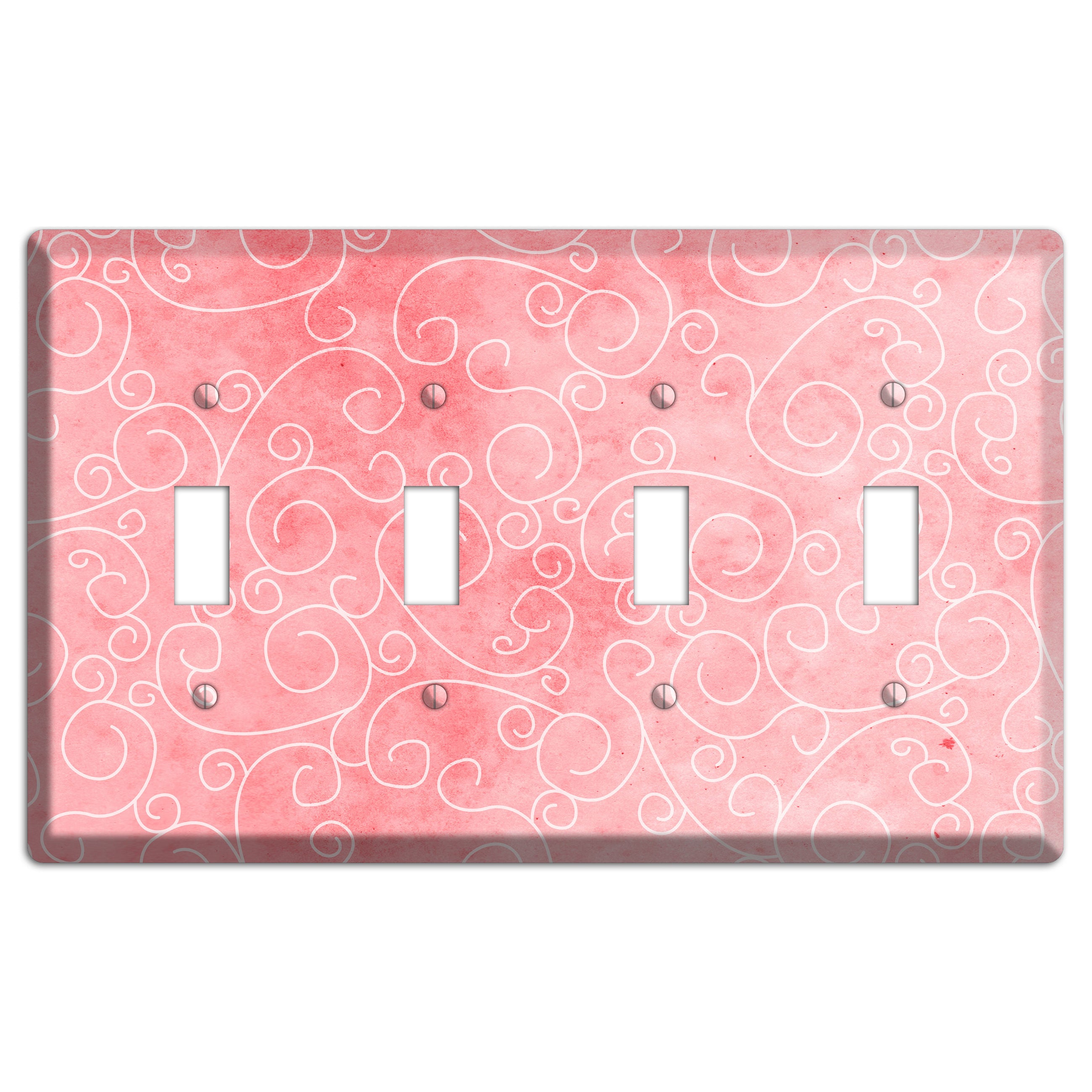 Azalea Soft Coral 4 Toggle Wallplate