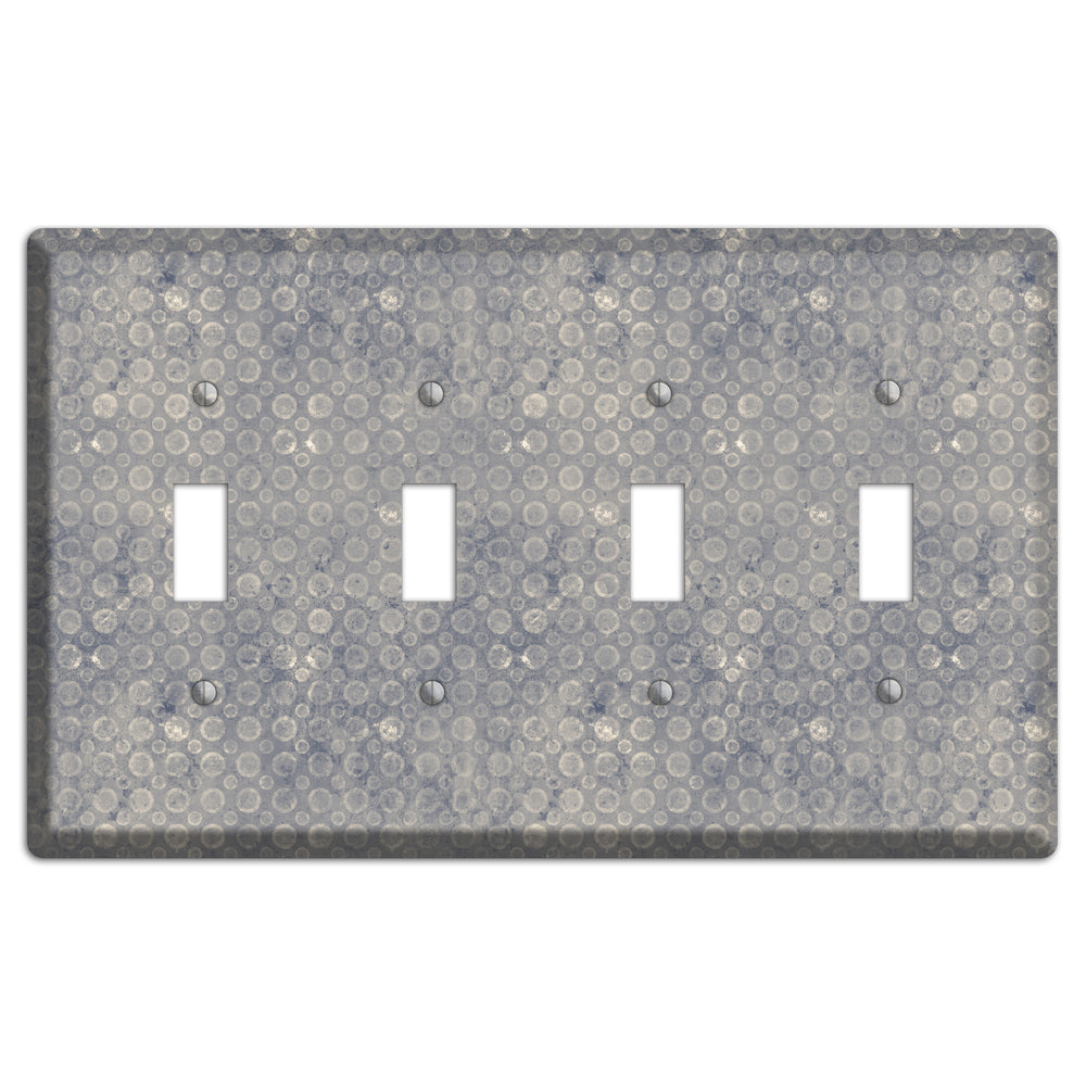 Grey Circles 4 Toggle Wallplate