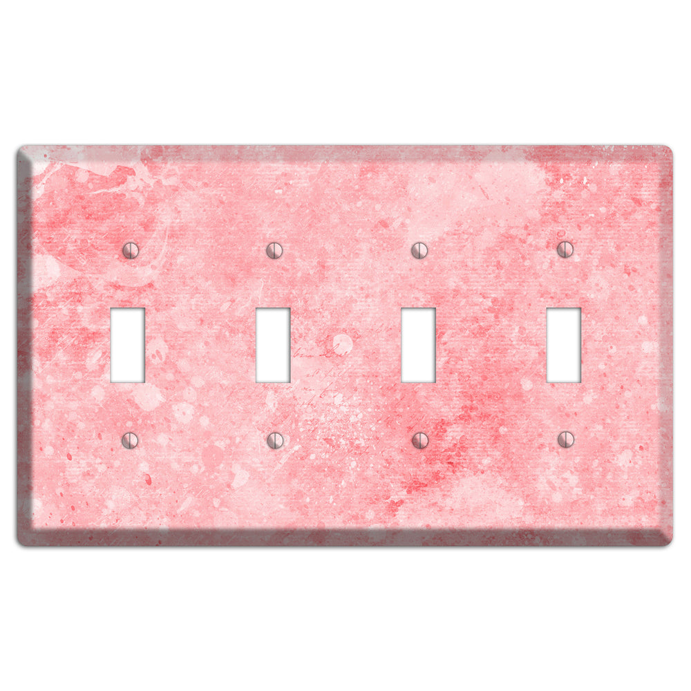 Rose Fog Soft Coral 4 Toggle Wallplate