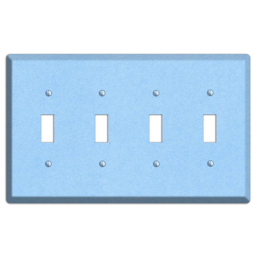 Light Sky Blue Kraft 4 Toggle Wallplate