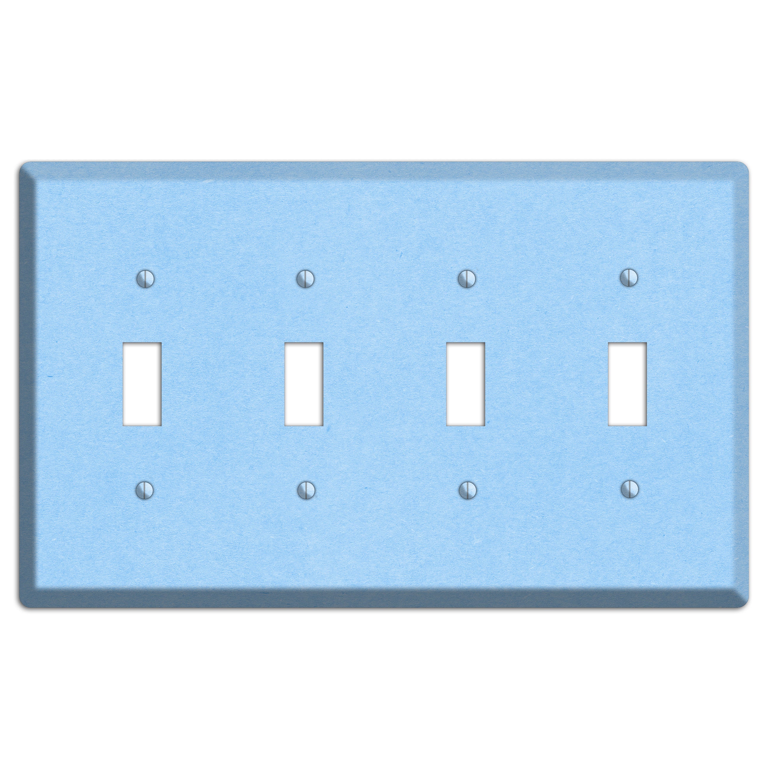 Light Sky Blue Kraft 4 Toggle Wallplate