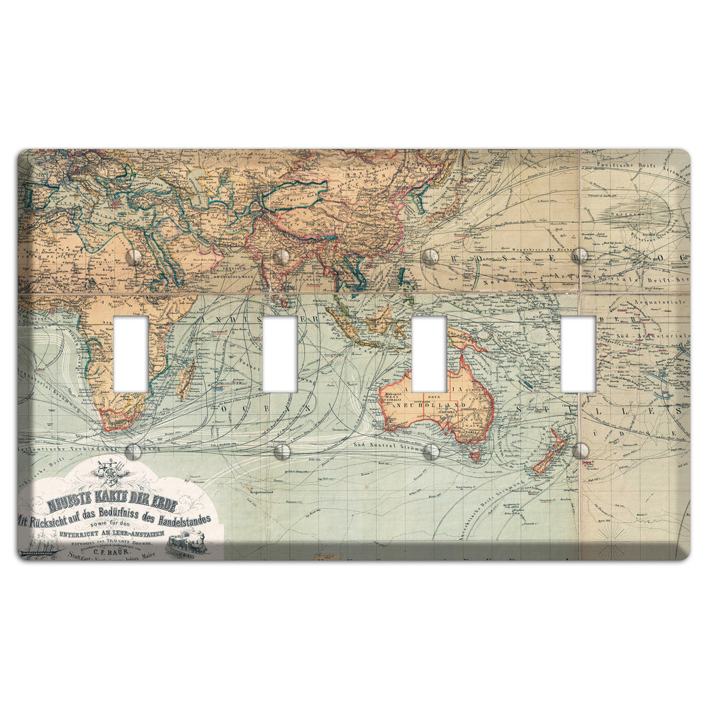 Map of Africa 4 Toggle Wallplate