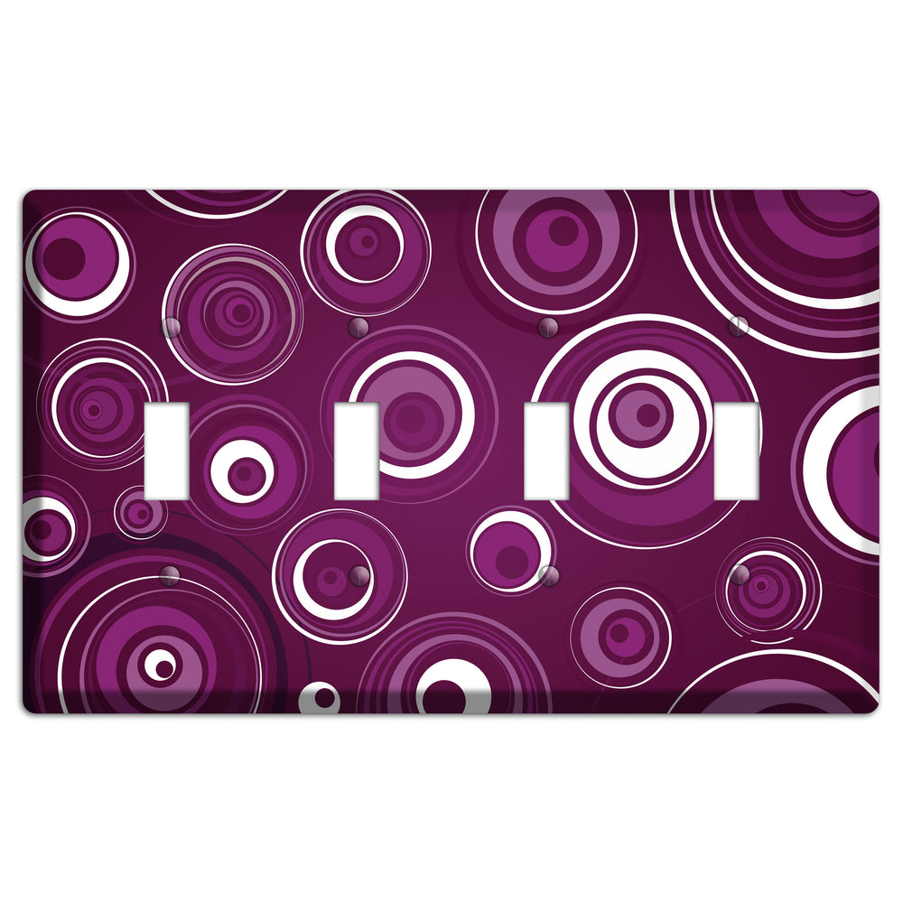 Purple Circles 2 4 Toggle Wallplate