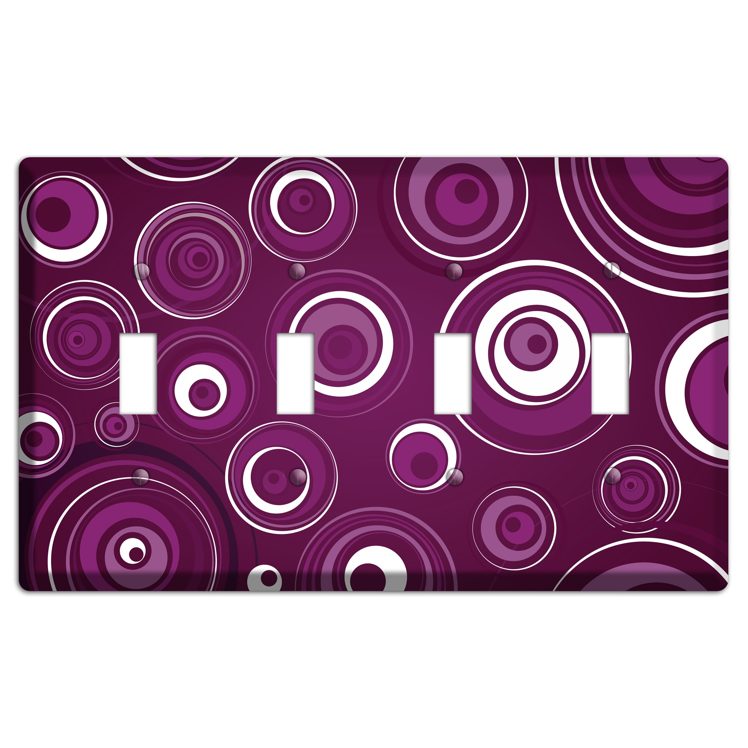 Purple Circles 2 4 Toggle Wallplate