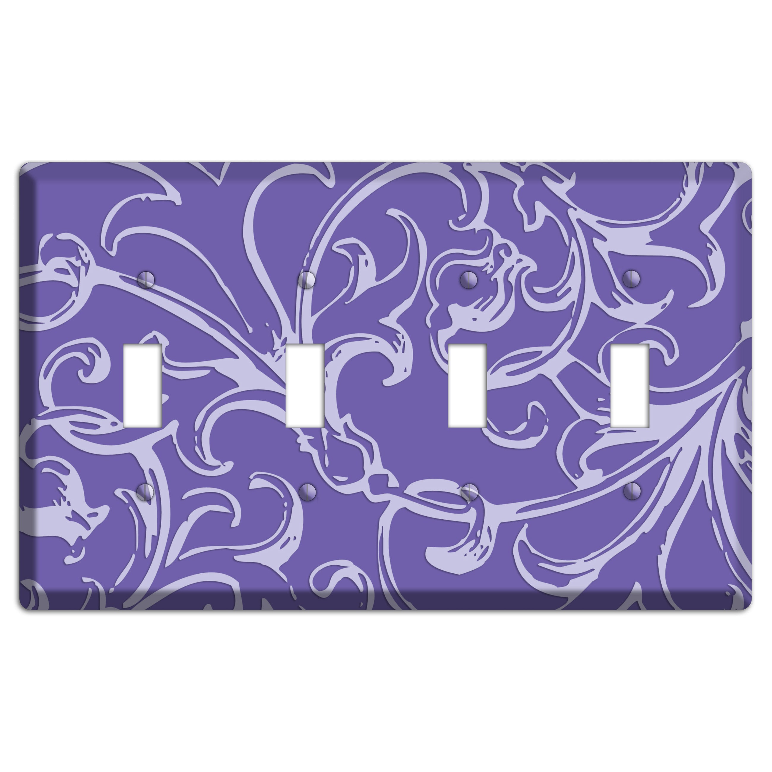 Victorian Light Purple 4 Toggle Wallplate