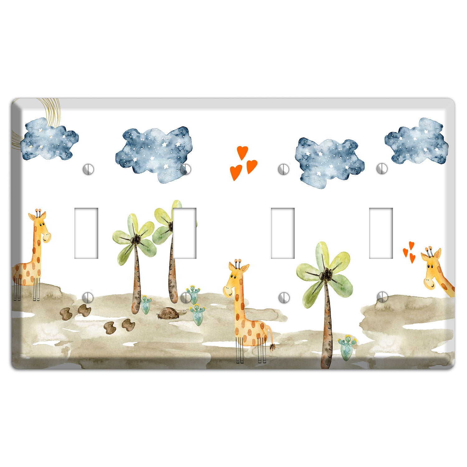 Giraffe 4 Toggle Wallplate