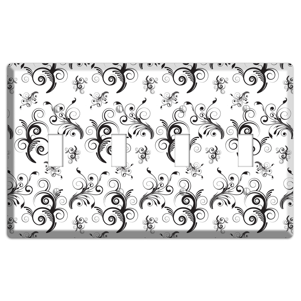 Scrolled Toile 4 Toggle Wallplate