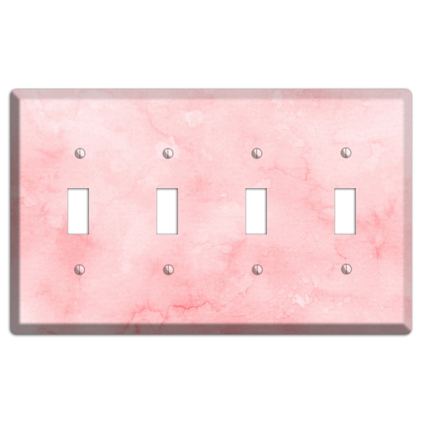 Mandys Pink Soft Coral 4 Toggle Wallplate