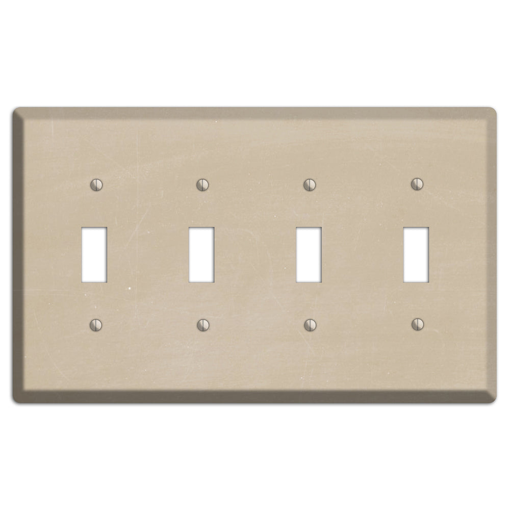 Chalk Tan 4 Toggle Wallplate