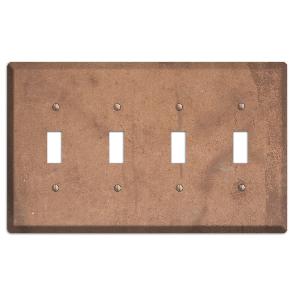 Light Brown Concrete 4 Toggle Wallplate