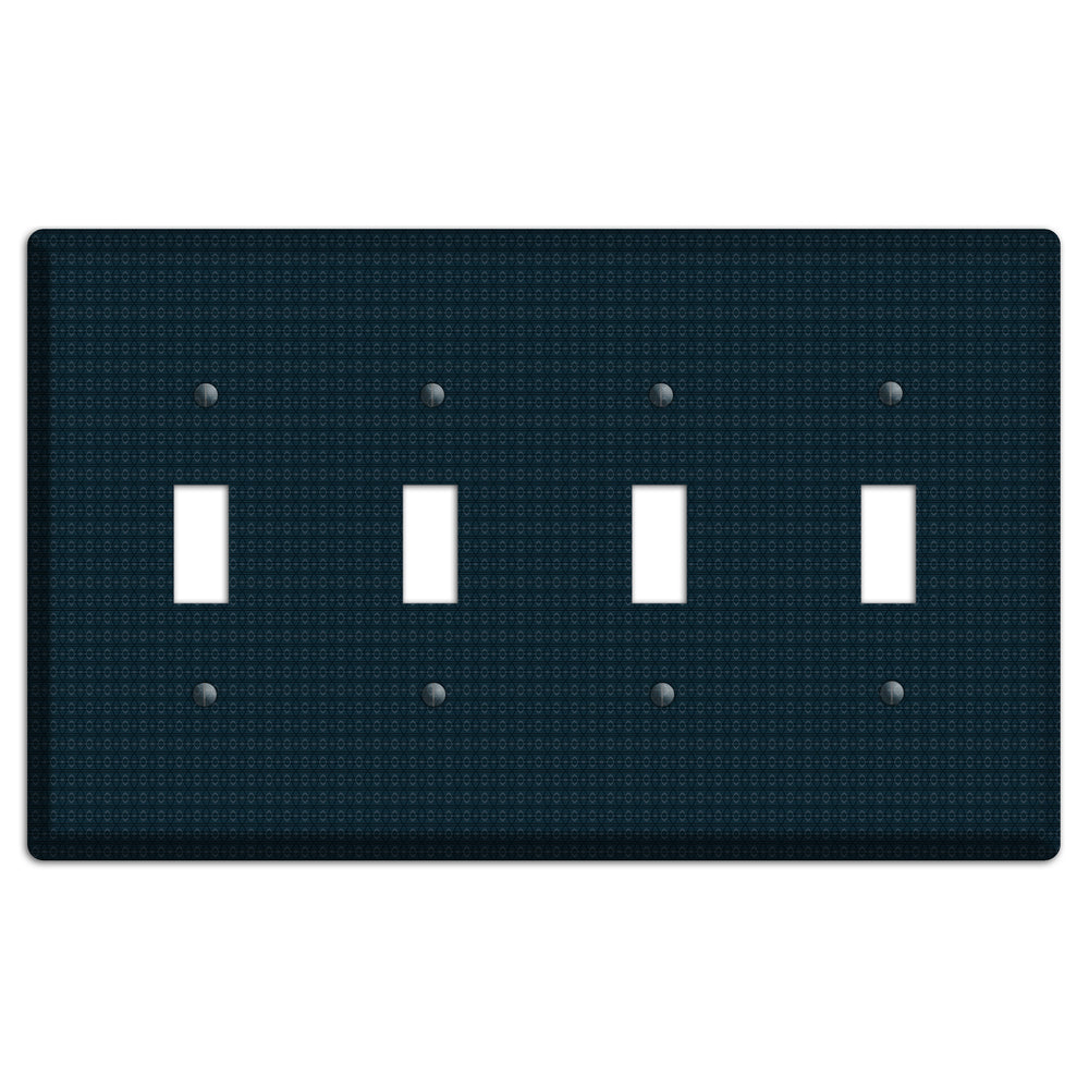 Navy Tiny Tapestry 4 Toggle Wallplate
