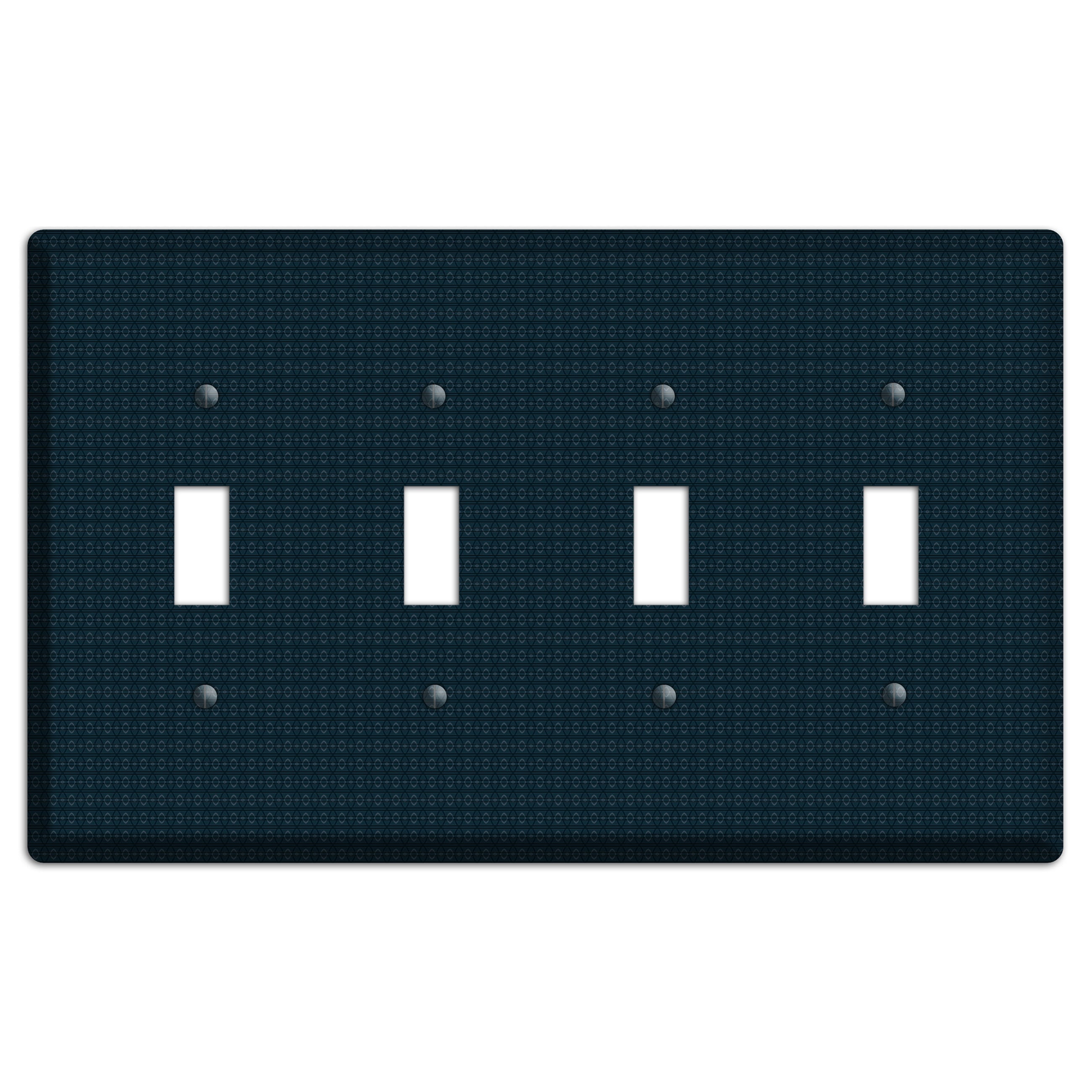 Navy Tiny Tapestry 4 Toggle Wallplate