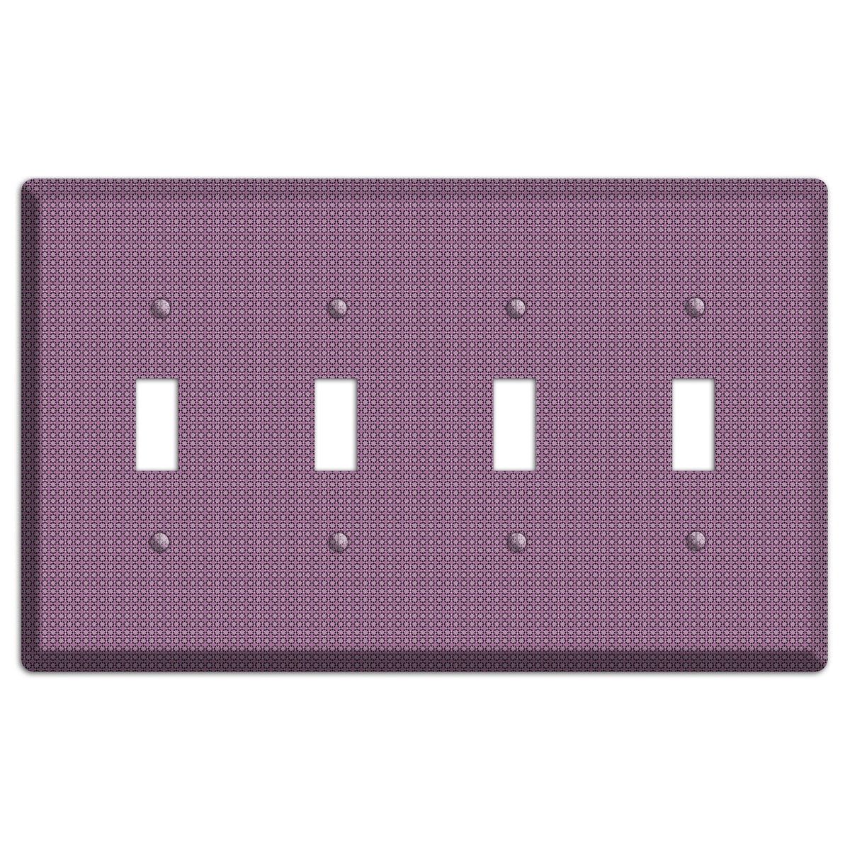 Multi Plum Tiled Tiny Foulard 4 Toggle Wallplate