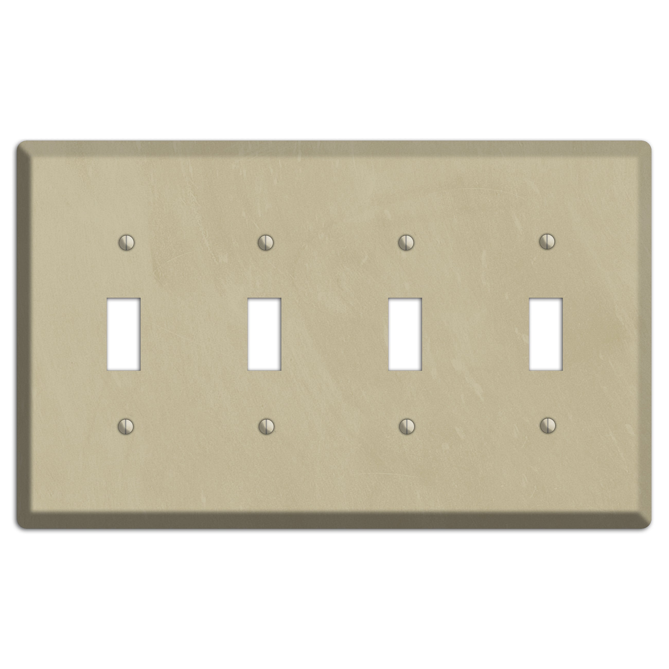 Chalk Beige 4 Toggle Wallplate