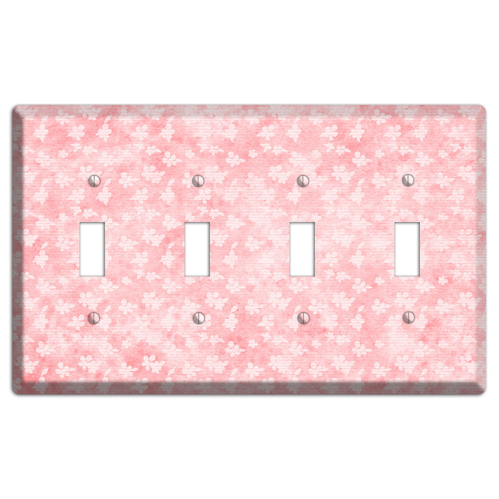 Abbey Soft Coral 4 Toggle Wallplate