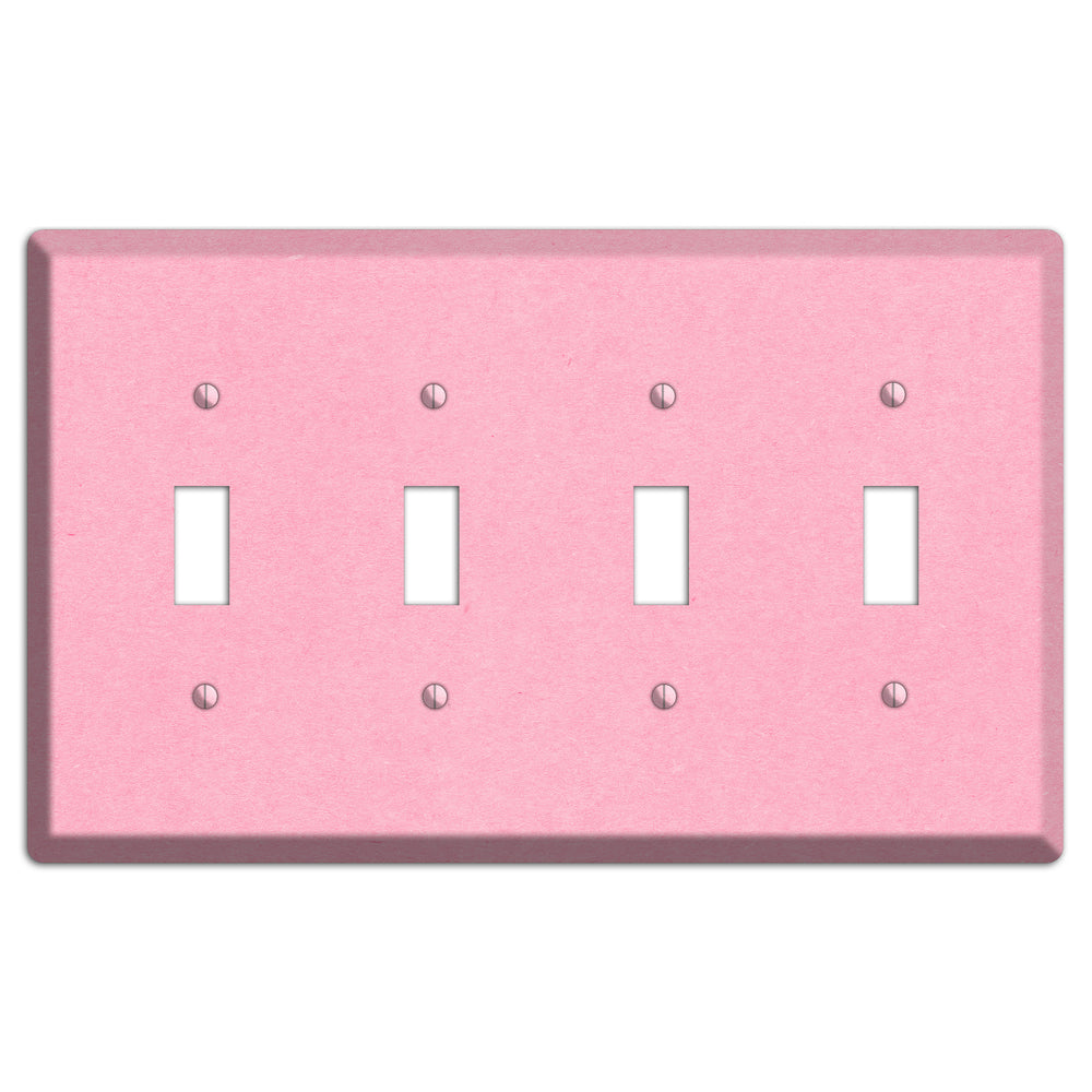 Lavender Pink Kraft 4 Toggle Wallplate