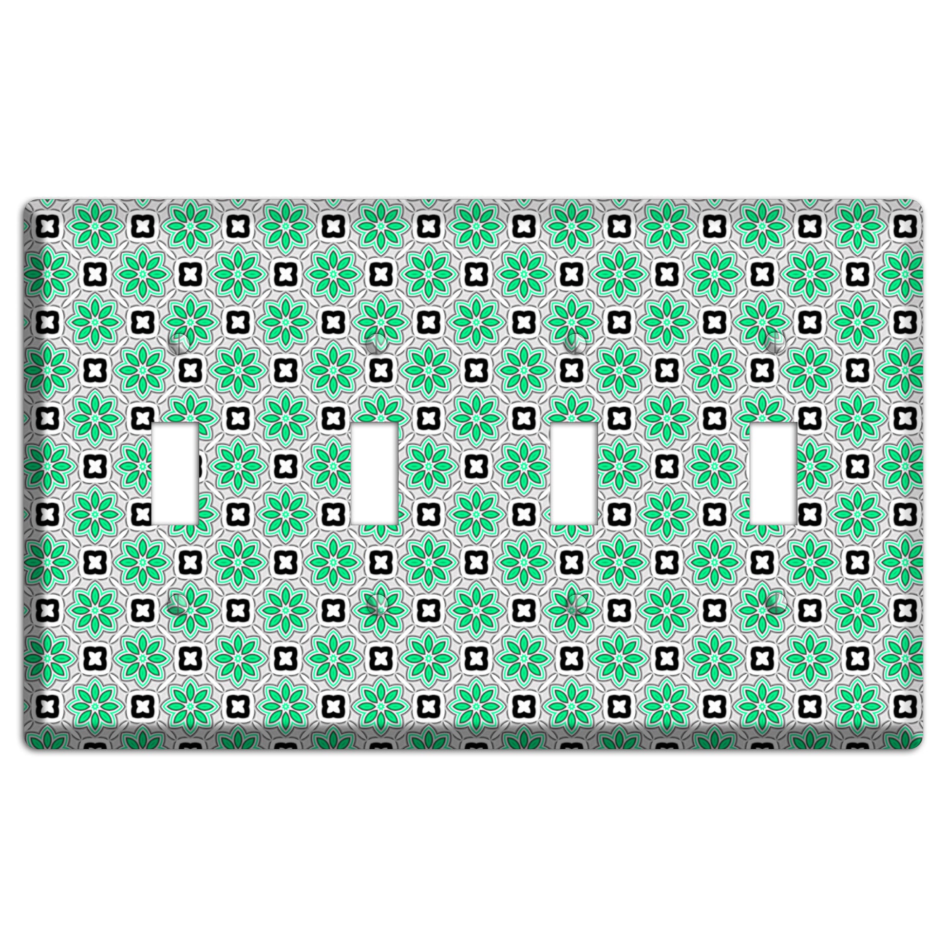 Green Foulard 6 4 Toggle Wallplate