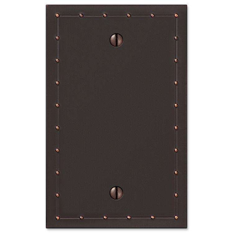 Rosa Aged Bronze 1 Blank - Wallplatesonline.com