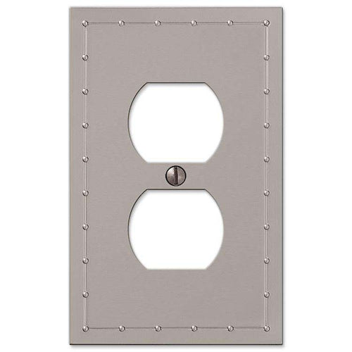 Rosa Satin Nickel 1 Duplex Outlet - Wallplatesonline.com