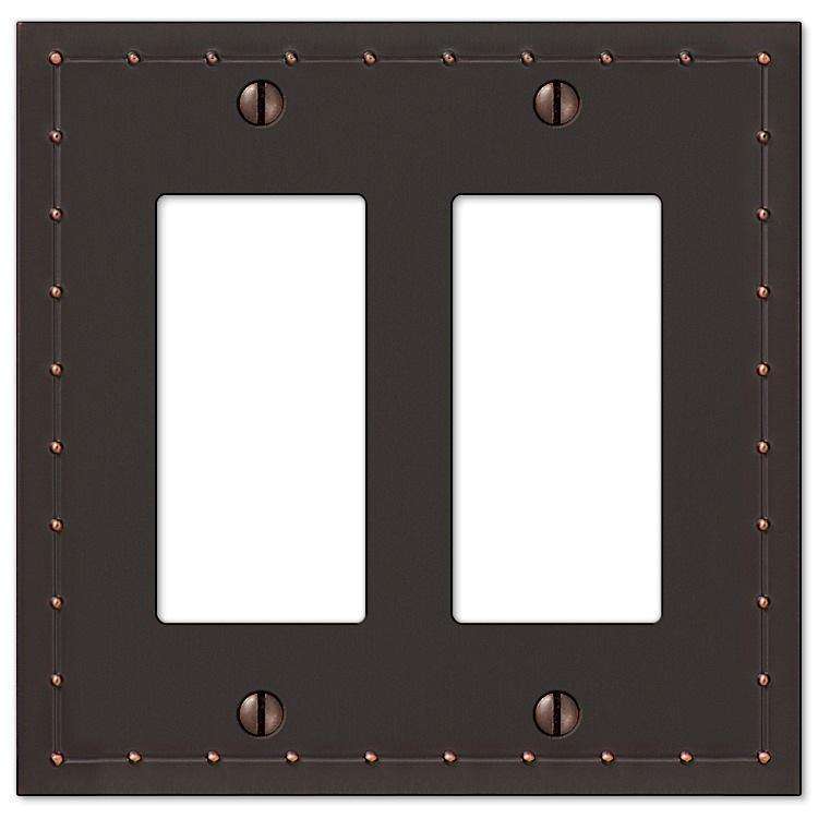 Rosa Aged Bronze 2 Rocker (GFI) - Wallplatesonline.com