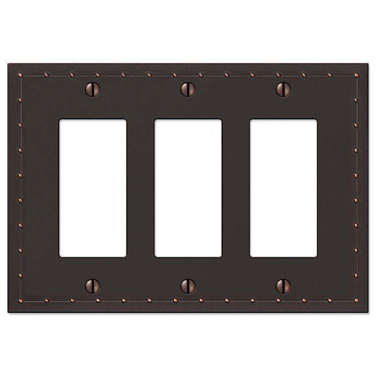 Rosa Aged Bronze 3 Rocker (GFI) - Wallplatesonline.com