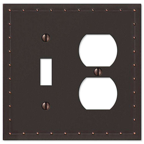 Rosa Aged Bronze Toggle / Duplex Outlet - Wallplatesonline.com