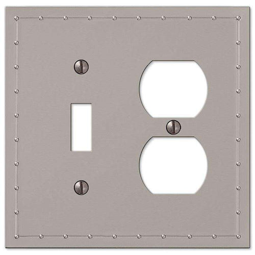 Rosa Satin Nickel Toggle / Duplex Outlet - Wallplatesonline.com