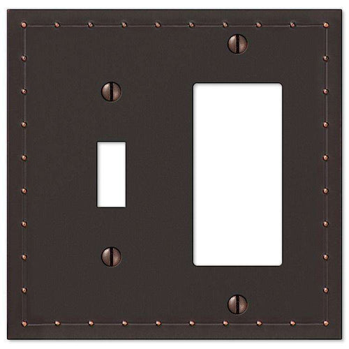 Rosa Aged Bronze Toggle / 1 Rocker (GFI) - Wallplatesonline.com