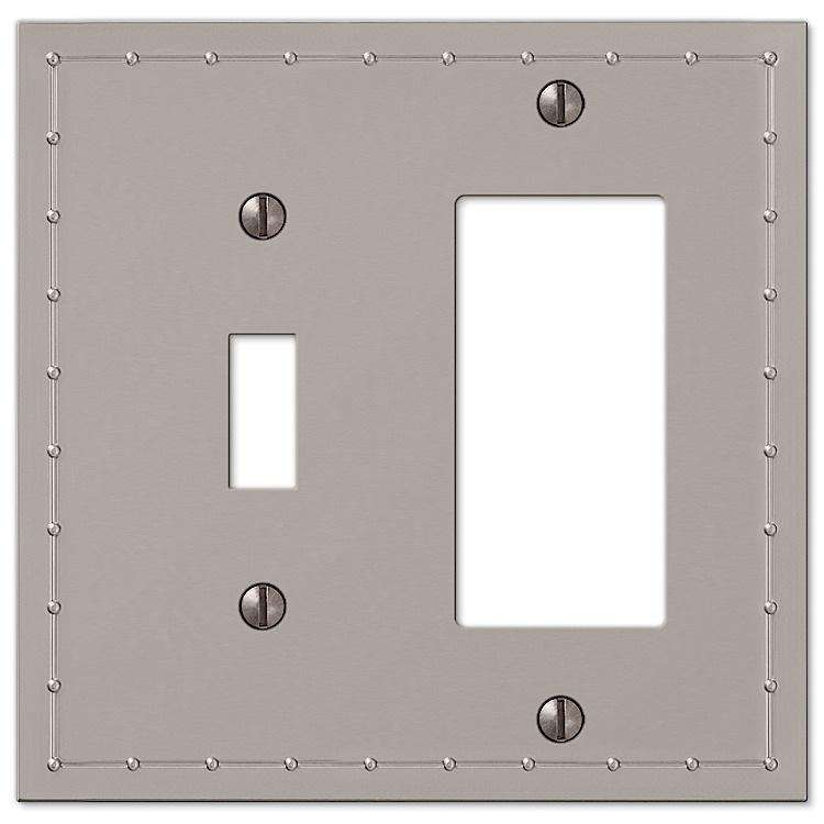 Rosa Satin Nickel Toggle / 1 Rocker (GFI) - Wallplatesonline.com