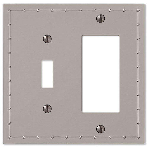 Rosa Satin Nickel Toggle / 1 Rocker (GFI) - Wallplatesonline.com