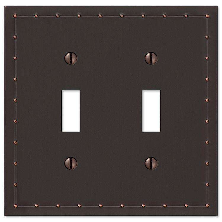 Rosa Aged Bronze Double Toggle - Wallplatesonline.com