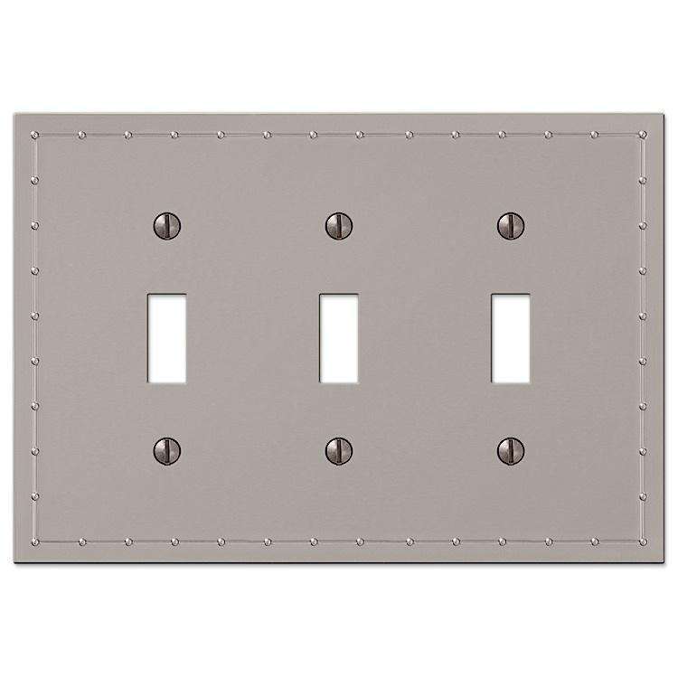 Rosa Satin Nickel Triple Toggle - Wallplatesonline.com