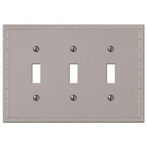 Rosa Satin Nickel Triple Toggle - Wallplatesonline.com