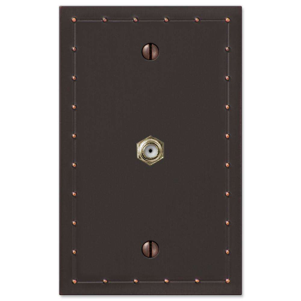 Rosa Aged Bronze 1 Cable TV with Hardware:Wallplatesonline.com
