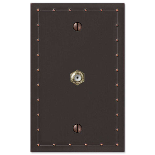 Rosa Aged Bronze 1 Cable TV with Hardware:Wallplatesonline.com